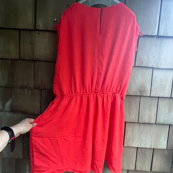 Chelsea28 Orange Fire Surplice Romper Size XXL Fully Lined - Picture 14 of 16
